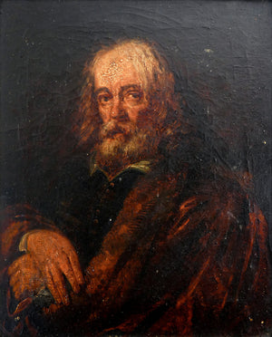 ritratto uomo anziano quadro epoca 1800 dipinto olio tela italia antico