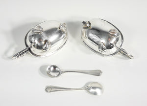 saliera pepiera da tavola argento 800 sale e pepe cucchiaini design italia