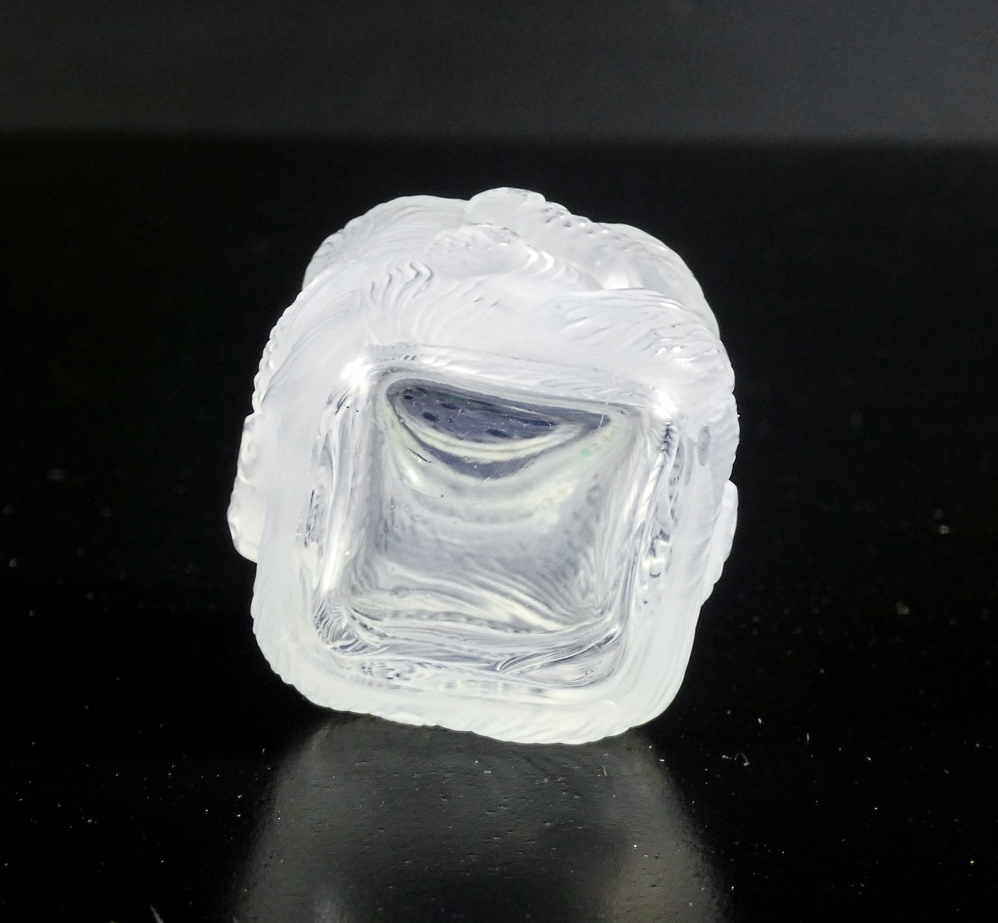 saliera pepiera stile lalique formose vetro bassorilevo pesci carpe koi