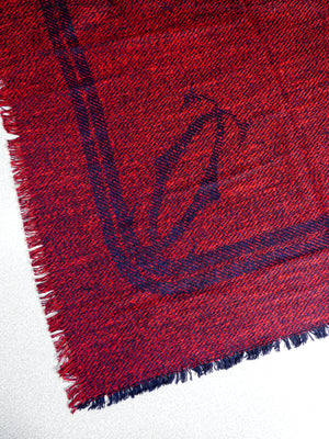 scialle cartier pura seta silk foulard stola originale grande paris scotland