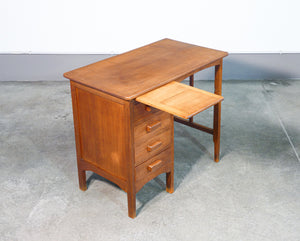 scrivania dattilografo scrittoio legno rovere cassetti art deco epoca 1900