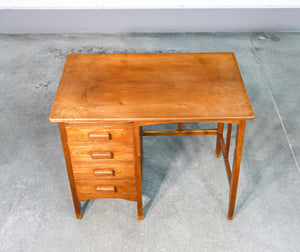 scrivania dattilografo scrittoio legno rovere cassetti art deco epoca 1900