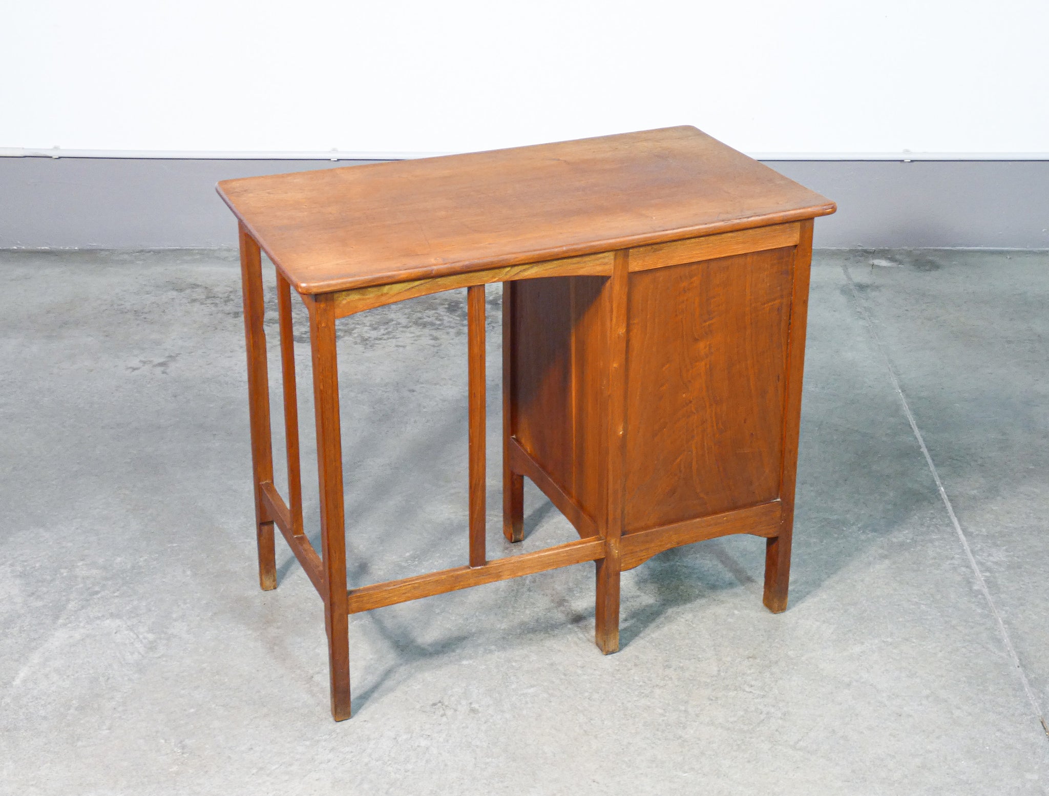 scrivania dattilografo scrittoio legno rovere cassetti art deco epoca 1900