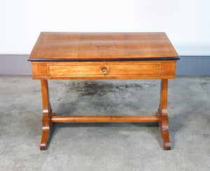 scrivania scrittoio carlo x legno ciliegio radica cassetto epoca 1800 antica