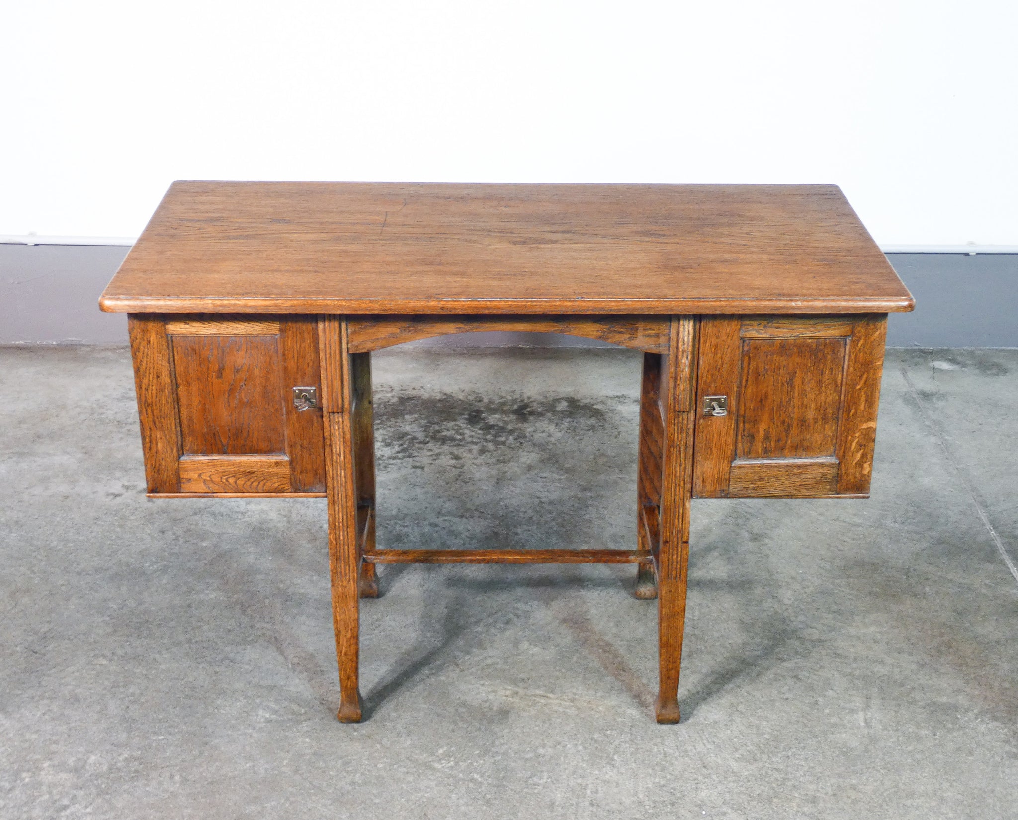 scrivania scrittoio legno massello rovere archivio epoca art deco 1900