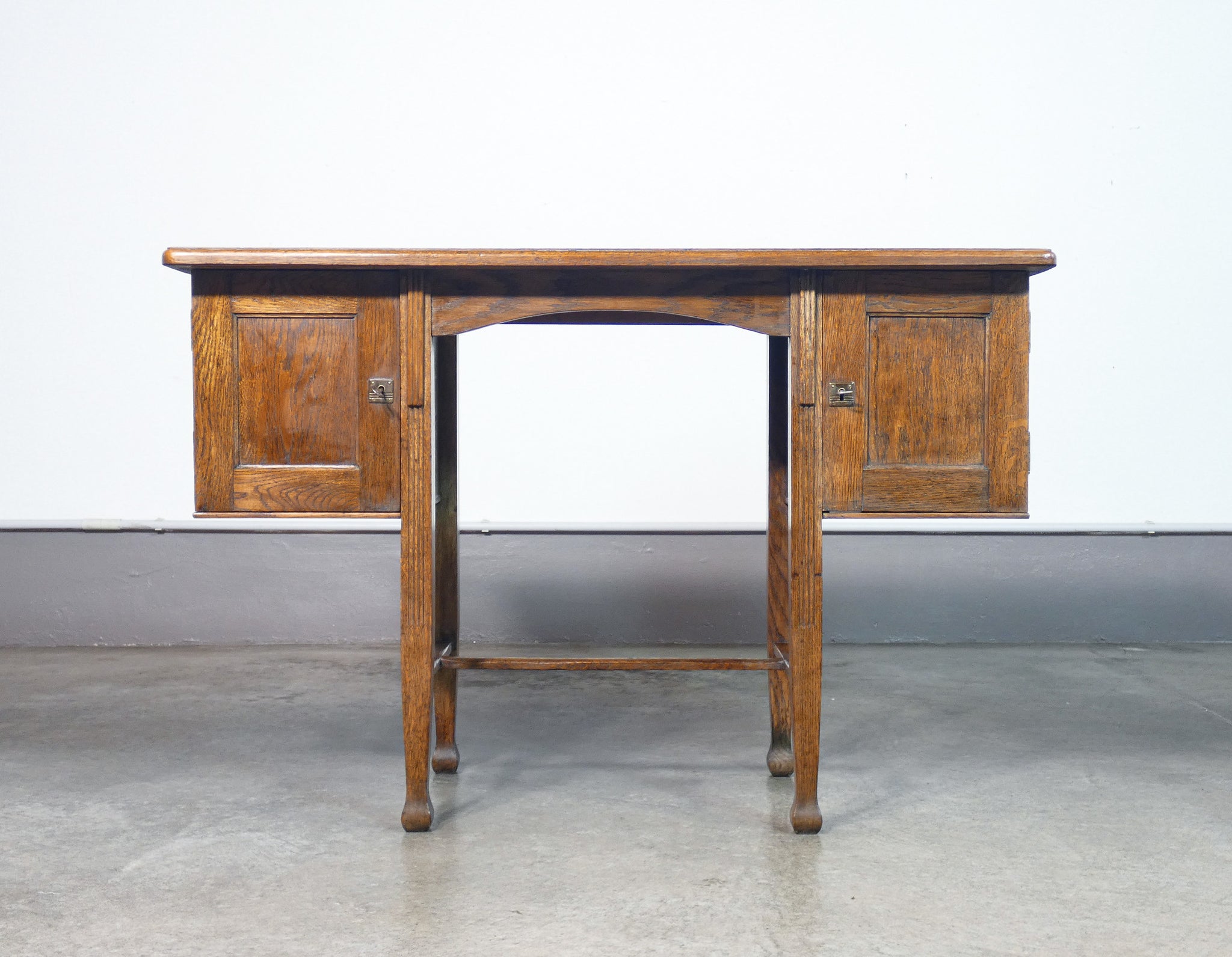 scrivania scrittoio legno massello rovere archivio epoca art deco 1900