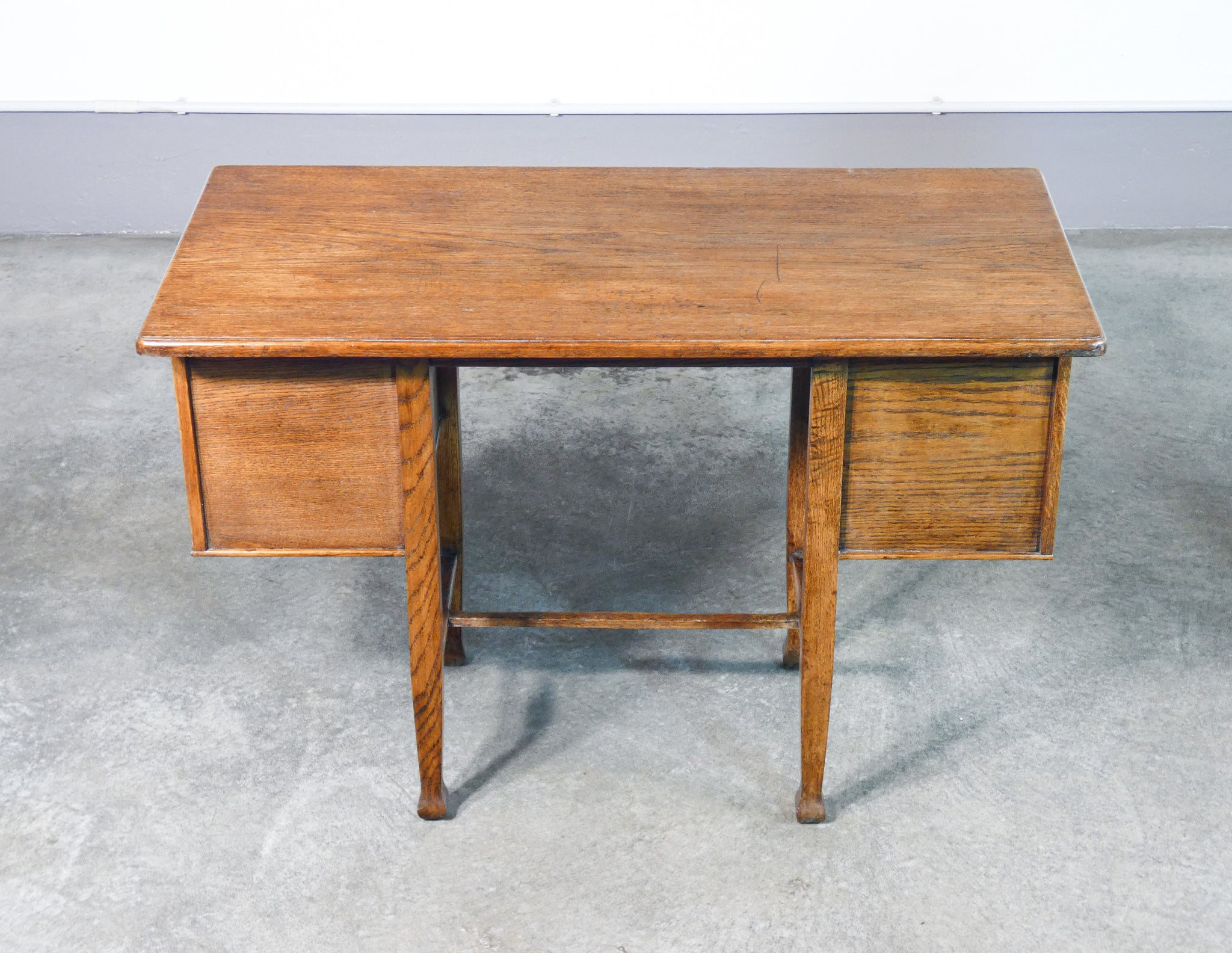 scrivania scrittoio legno massello rovere archivio epoca art deco 1900