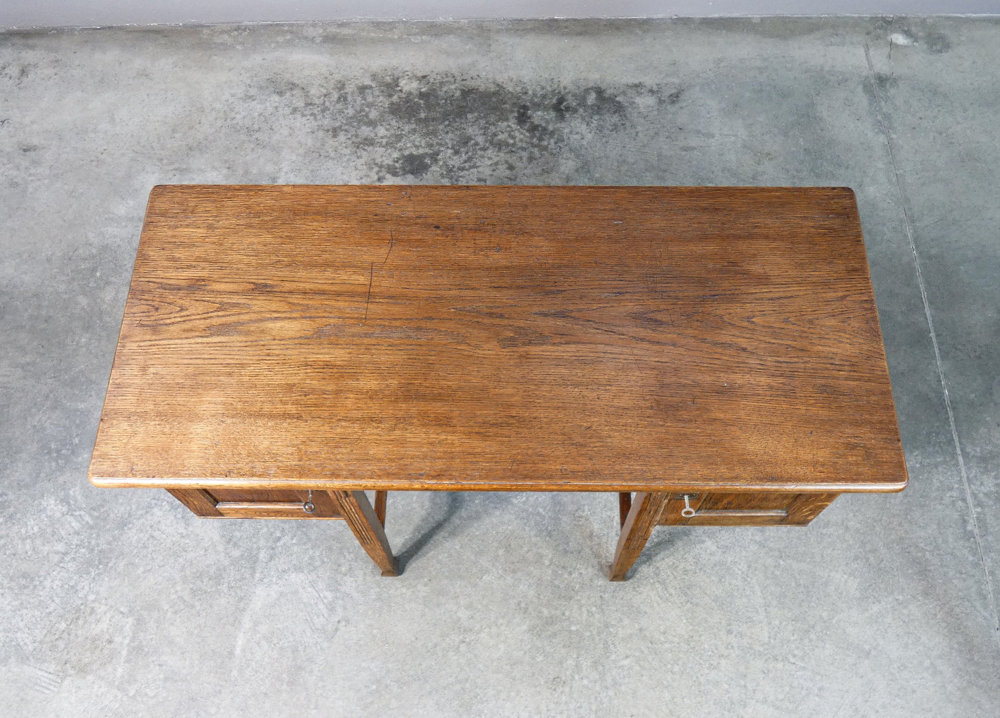 scrivania scrittoio legno massello rovere archivio epoca art deco 1900