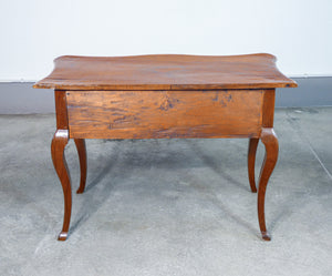 scrivania scrittoio piemontese epoca 1700 legno noce intarsiato cassetto antica