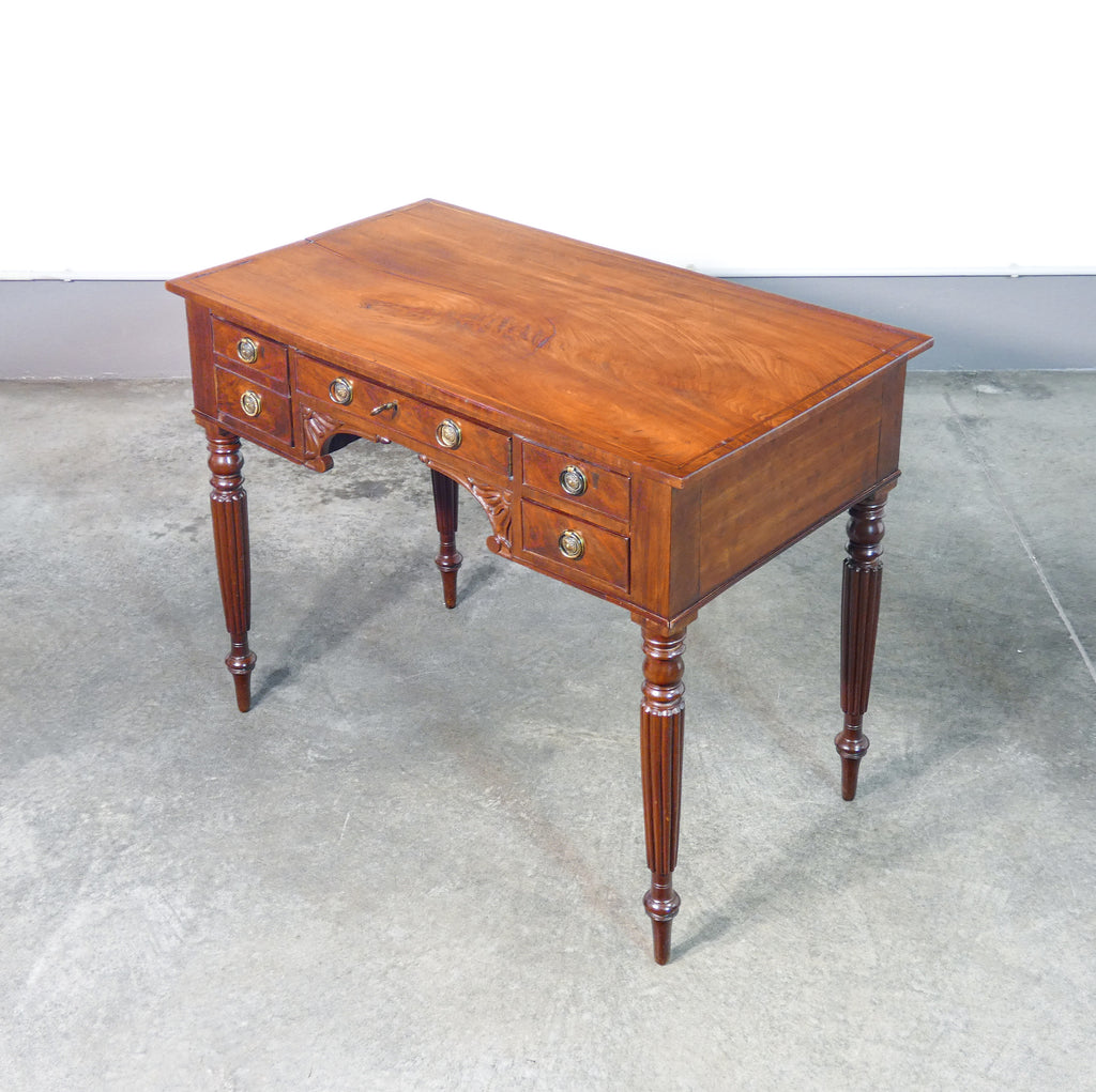 scrivania scrittoio vittoriano legno epoca 1800 inghilterra cassetti antica