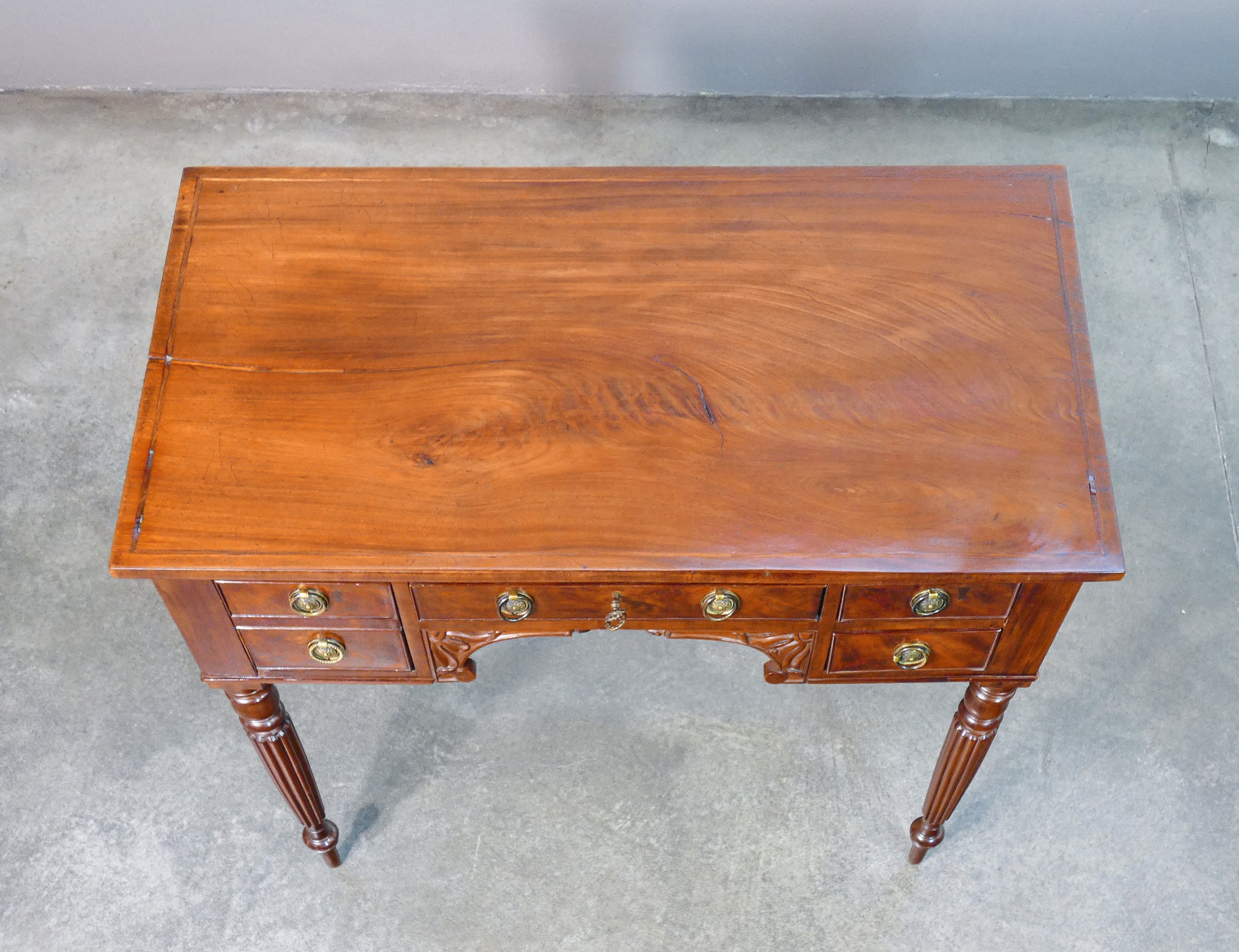 scrivania scrittoio vittoriano legno epoca 1800 inghilterra cassetti antica