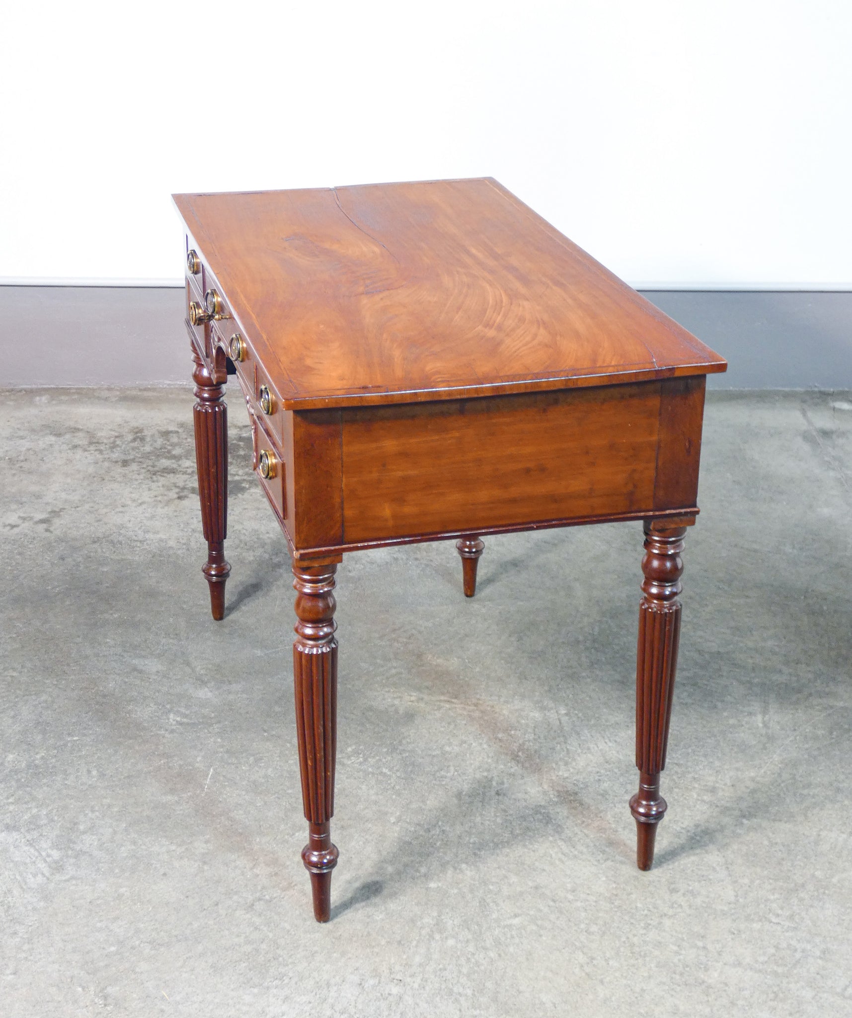 scrivania scrittoio vittoriano legno epoca 1800 inghilterra cassetti antica