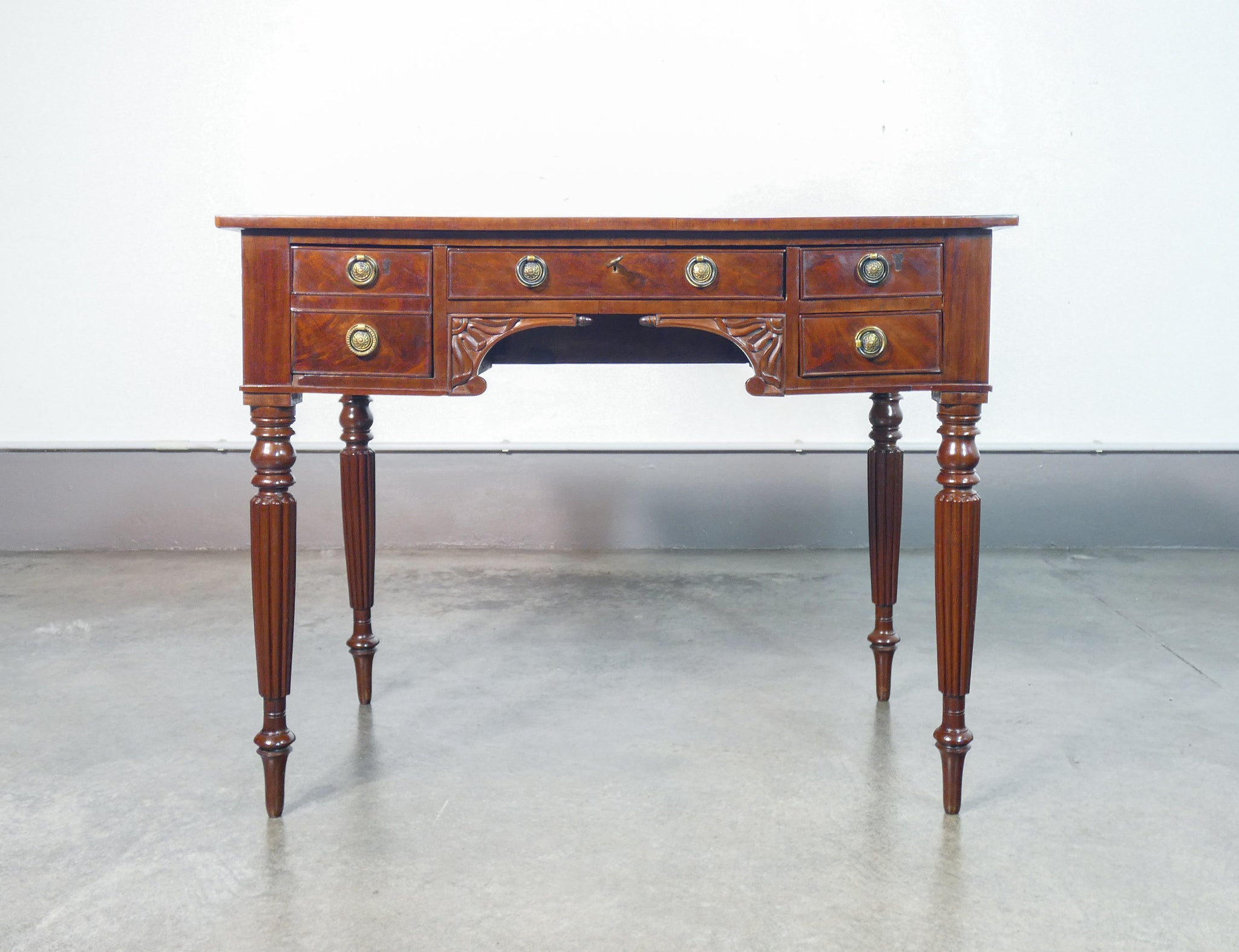 scrivania scrittoio vittoriano legno epoca 1800 inghilterra cassetti antica