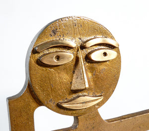 scultura bronzo mario molinari epoca 1970 design statua metallo italia