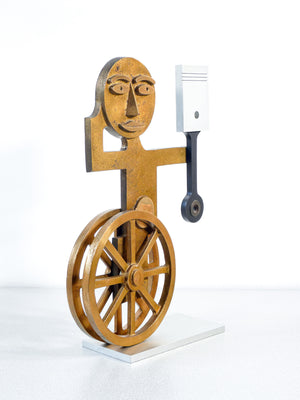 scultura bronzo mario molinari epoca 1970 design statua metallo italia