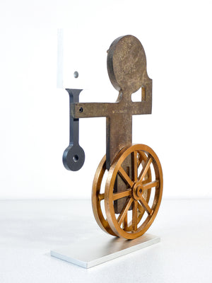 scultura bronzo mario molinari epoca 1970 design statua metallo italia
