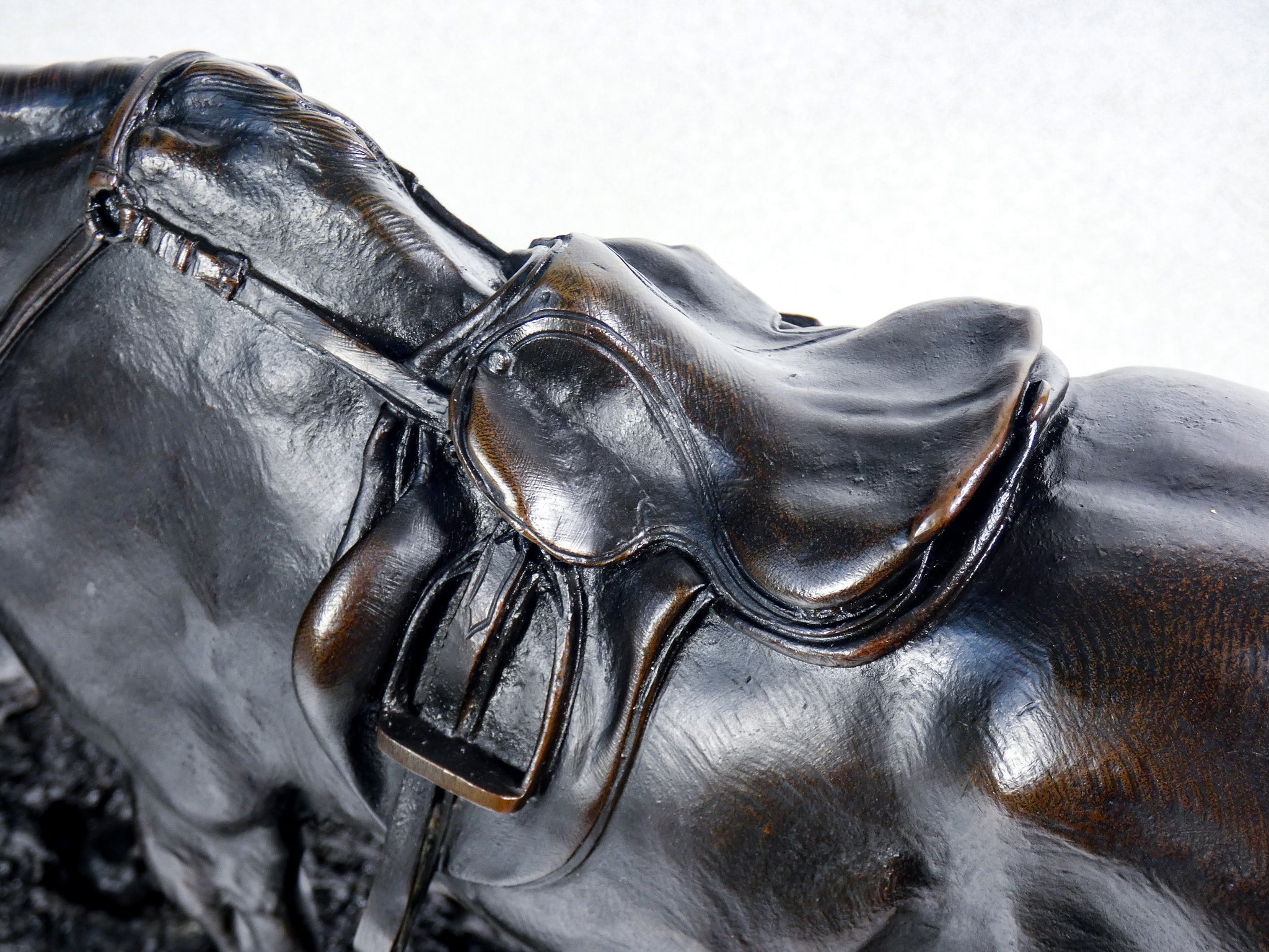 scultura bronzo pierre jules mene cavallo giumenta cane statua epoca 1800