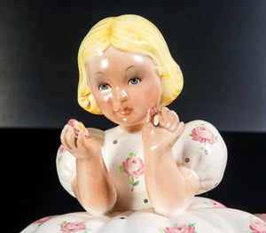 scultura lenci mario mesini margherita bambina porcellana torino 1930s