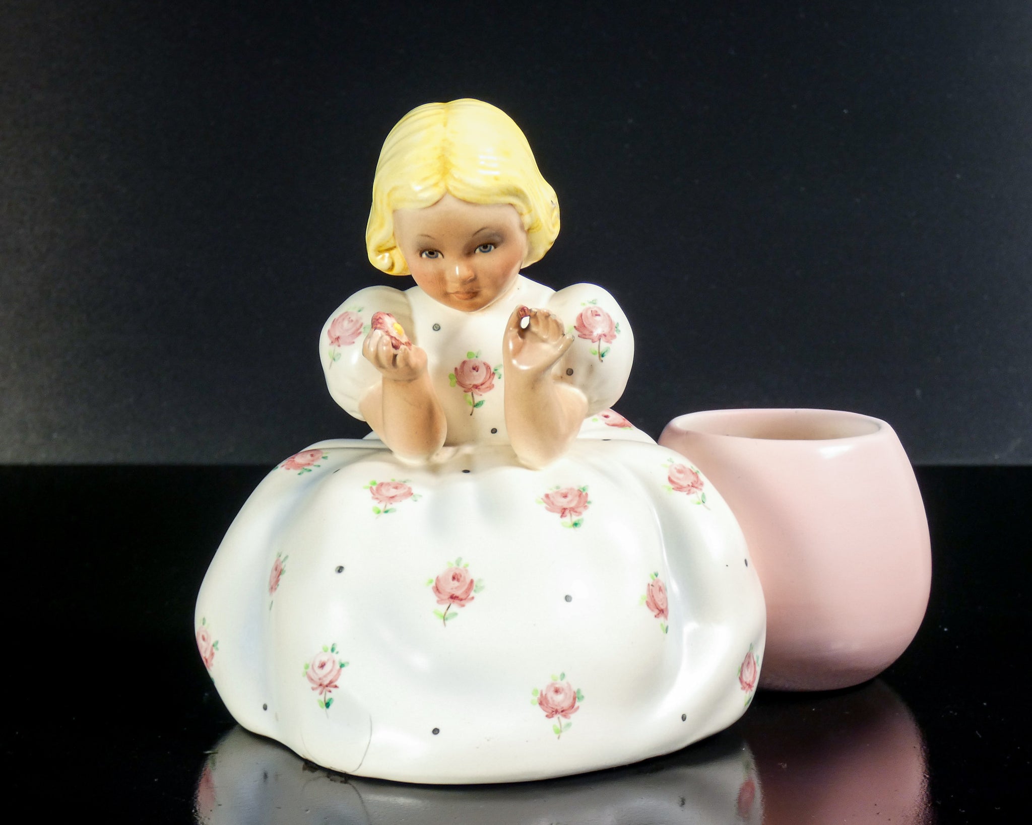 scultura lenci mario mesini margherita bambina porcellana torino 1930s