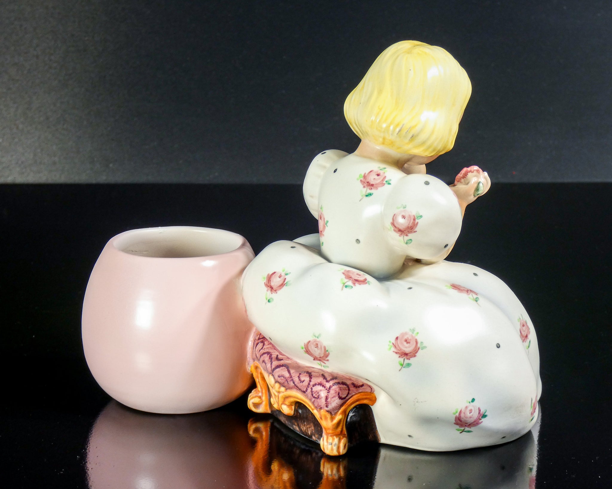 scultura lenci mario mesini margherita bambina porcellana torino 1930s