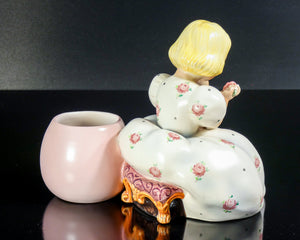 scultura lenci mario mesini margherita bambina porcellana torino 1930s