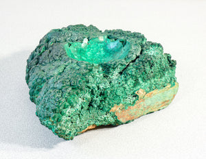 scultura malachite grezza a grappolo campione minerale verde cristallo pietra