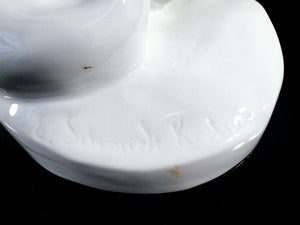 scultura porcellana kpm berlin erich schmidt kestner gruppo volpi cuccioli
