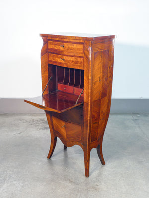 secretaire scrittoio ribalta napoleone iii legno radica cassetti epoca 1800