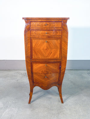 secretaire scrittoio ribalta napoleone iii legno radica cassetti epoca 1800