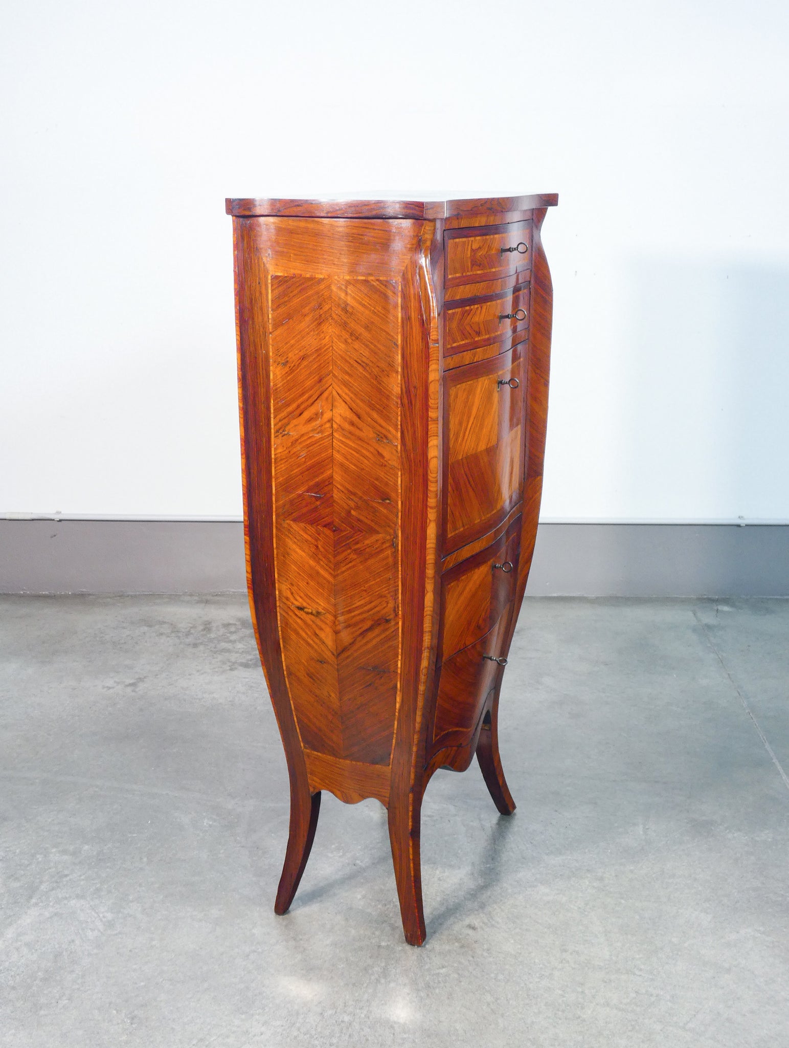 secretaire scrittoio ribalta napoleone iii legno radica cassetti epoca 1800