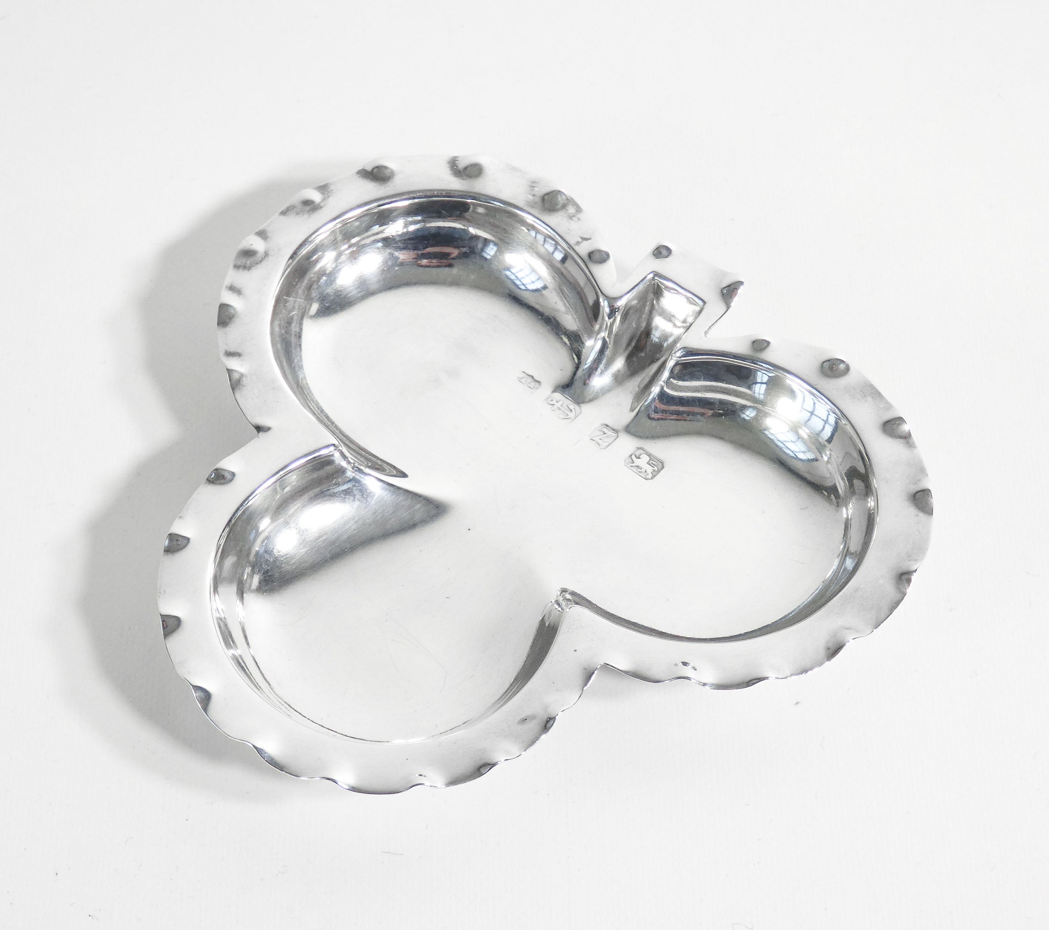 set 4 posaceneri argento sterling 925 semi carte da gioco poker portaceneri 