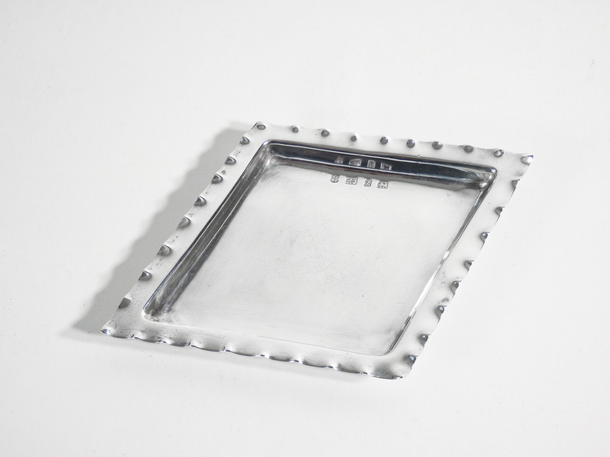 set 4 posaceneri argento sterling 925 semi carte da gioco poker portaceneri 