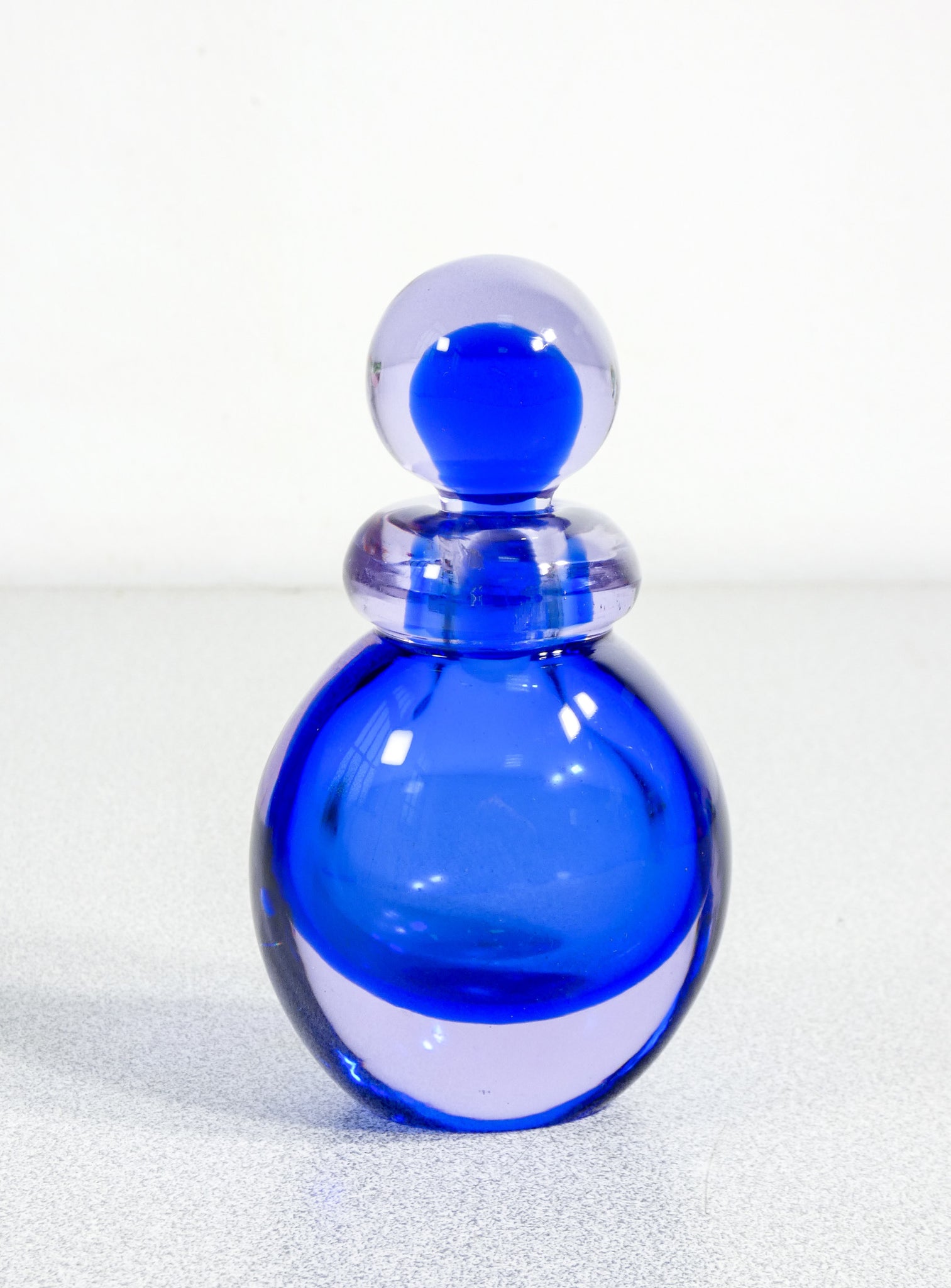 set 5 vasi ampolle vetro soffiato murano sommerso design stile flavio poli