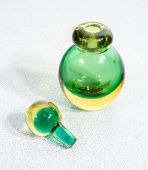 set 5 vasi ampolle vetro soffiato murano sommerso design stile flavio poli