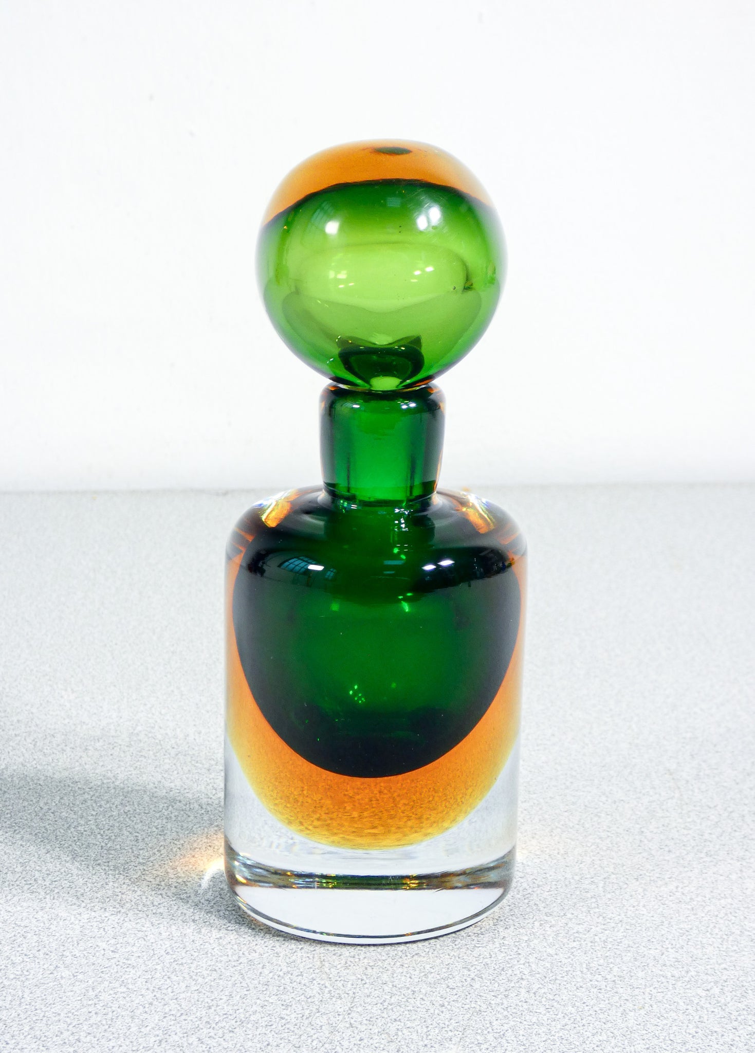 set 5 vasi ampolle vetro soffiato murano sommerso design stile flavio poli