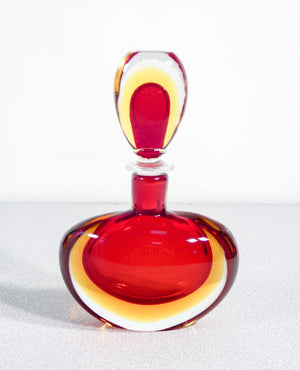 set 5 vasi ampolle vetro soffiato murano sommerso design stile flavio poli