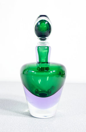 set 5 vasi ampolle vetro soffiato murano sommerso design stile flavio poli