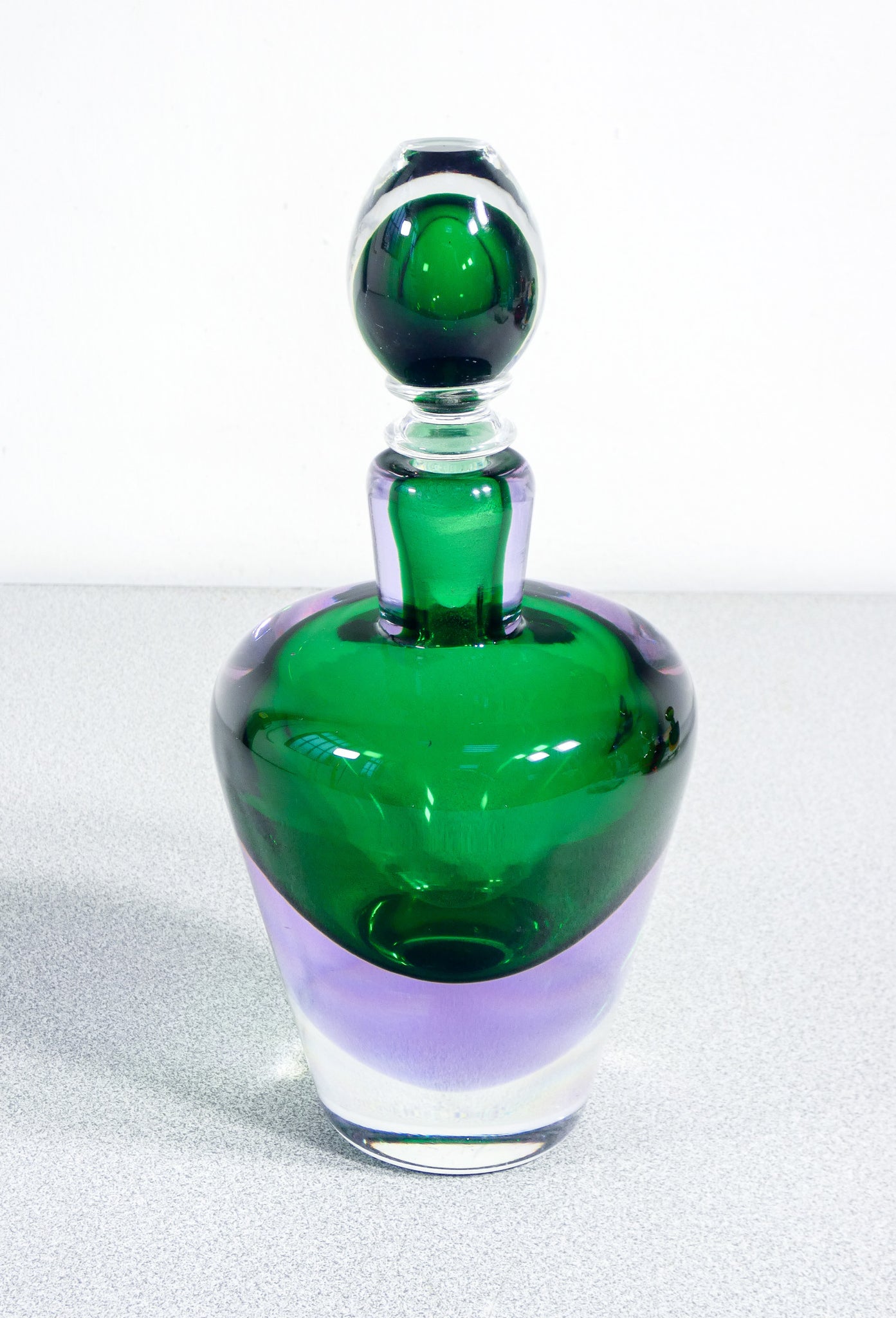 set 5 vasi ampolle vetro soffiato murano sommerso design stile flavio poli