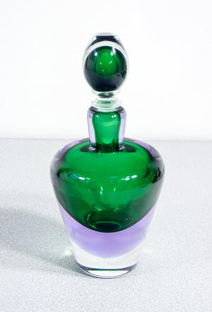 set 5 vasi ampolle vetro soffiato murano sommerso design stile flavio poli