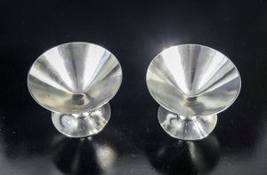 set 6 coppe bicchieri wmf metallo placcato argento 1950s dessert gelato