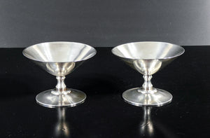 set 6 coppe bicchieri wmf metallo placcato argento 1950s dessert gelato