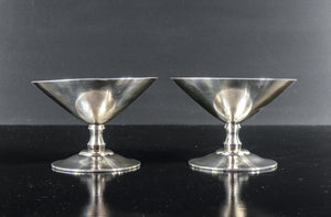 set 6 coppe bicchieri wmf metallo placcato argento 1950s dessert gelato