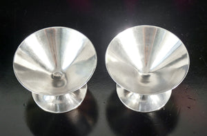 set 6 coppe bicchieri wmf metallo placcato argento 1950s dessert gelato