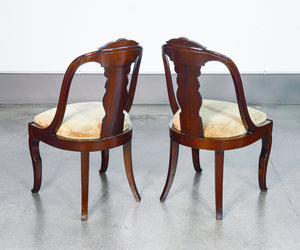 set 6 sedie carlo x legno noce imbottite epoca 1800 sala da pranzo antico