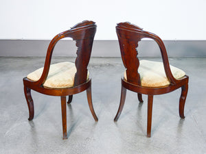 set 6 sedie carlo x legno noce imbottite epoca 1800 sala da pranzo antico