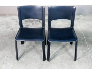 set 6 sedie design willy rizzo per cidue epoca 1970s pelle vintage chairs