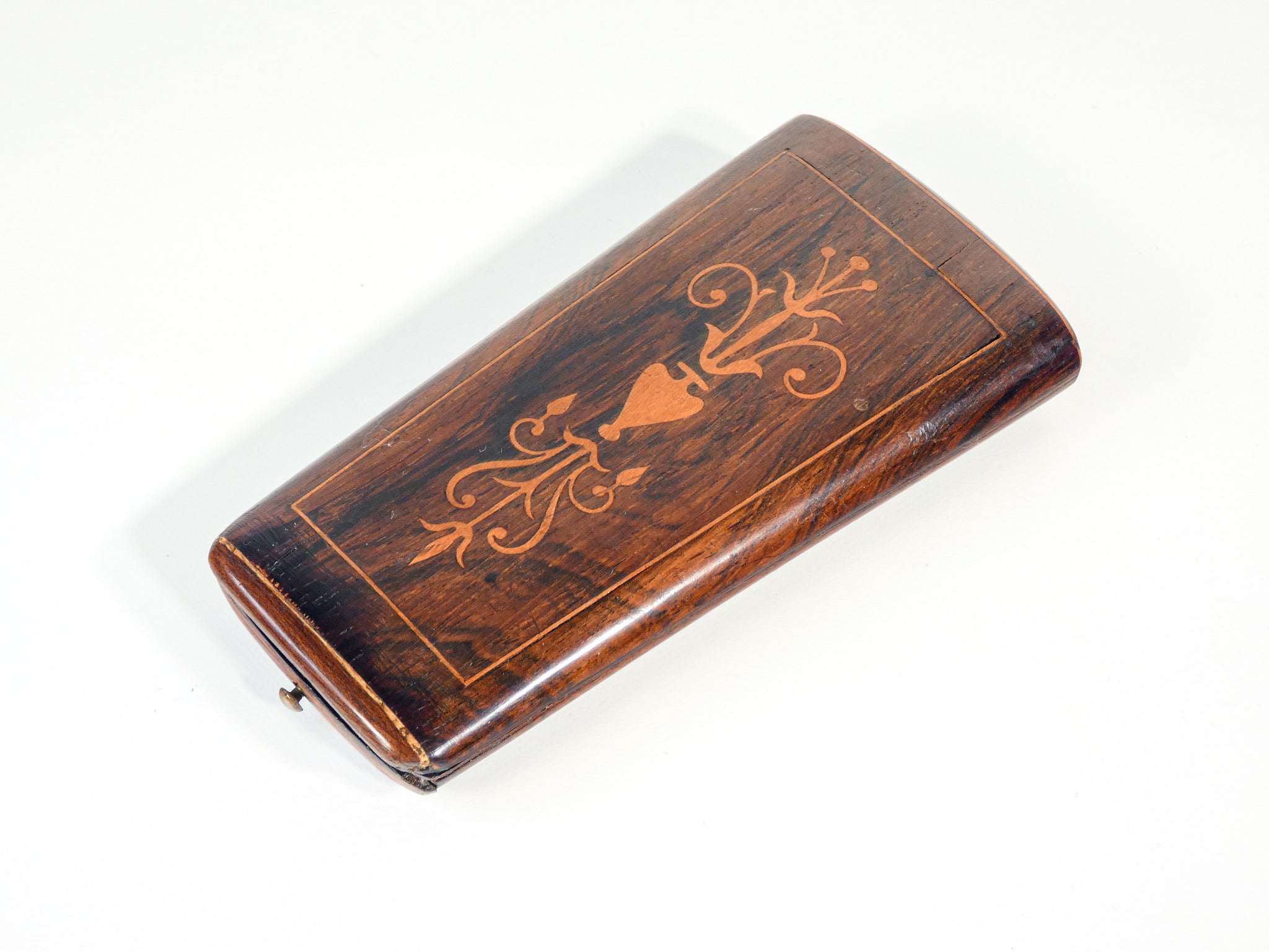 set cucito argento vermeil custodia legno intarsiato epoca 1800 sarto antico