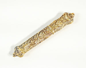 set cucito argento vermeil custodia legno intarsiato epoca 1800 sarto antico