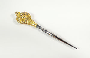 set cucito argento vermeil custodia legno intarsiato epoca 1800 sarto antico