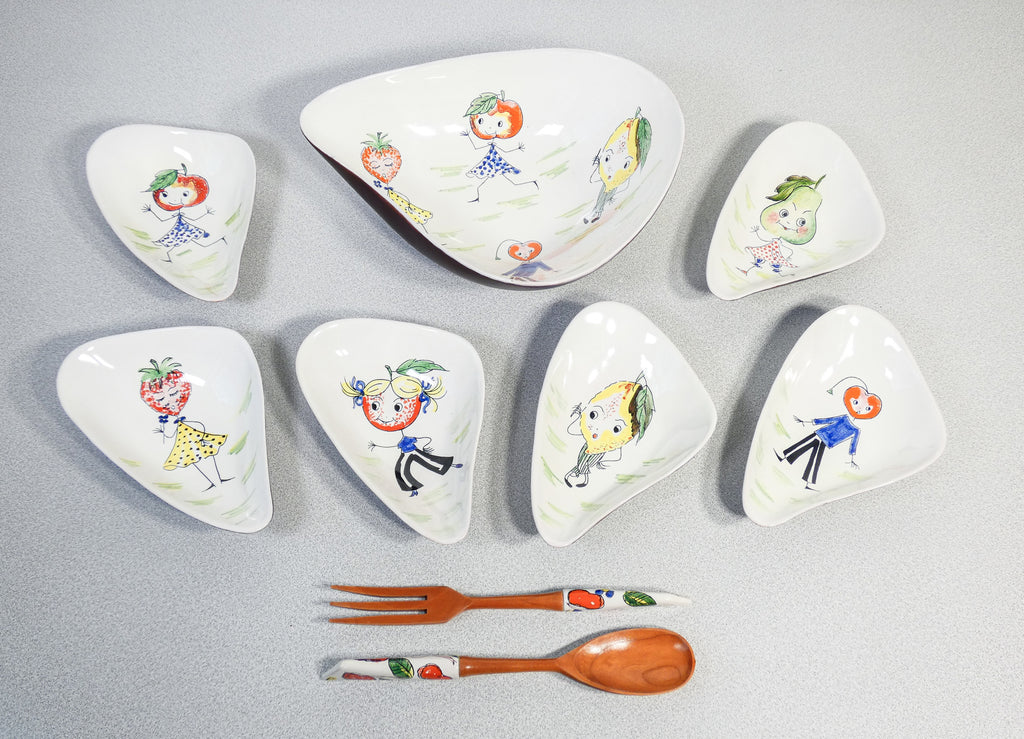 set da tavola rometti umbertide servizio ceramica ciotole vaso insalatiera